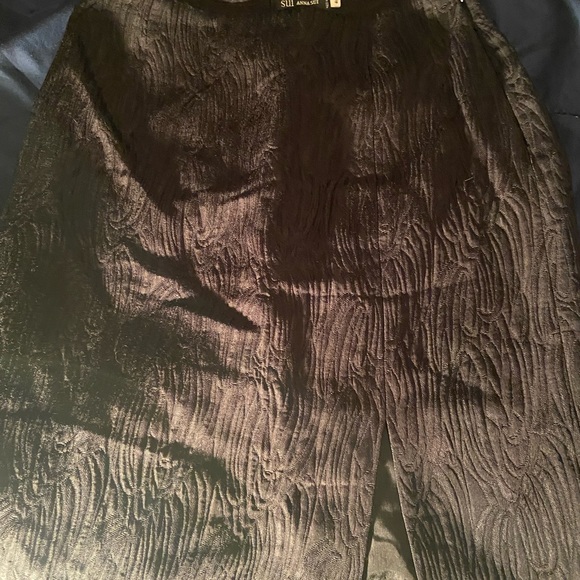 Anna Sui black skirt acetate, viscose, acrylic 15% lamb wool. Size 40 - Picture 9 of 9